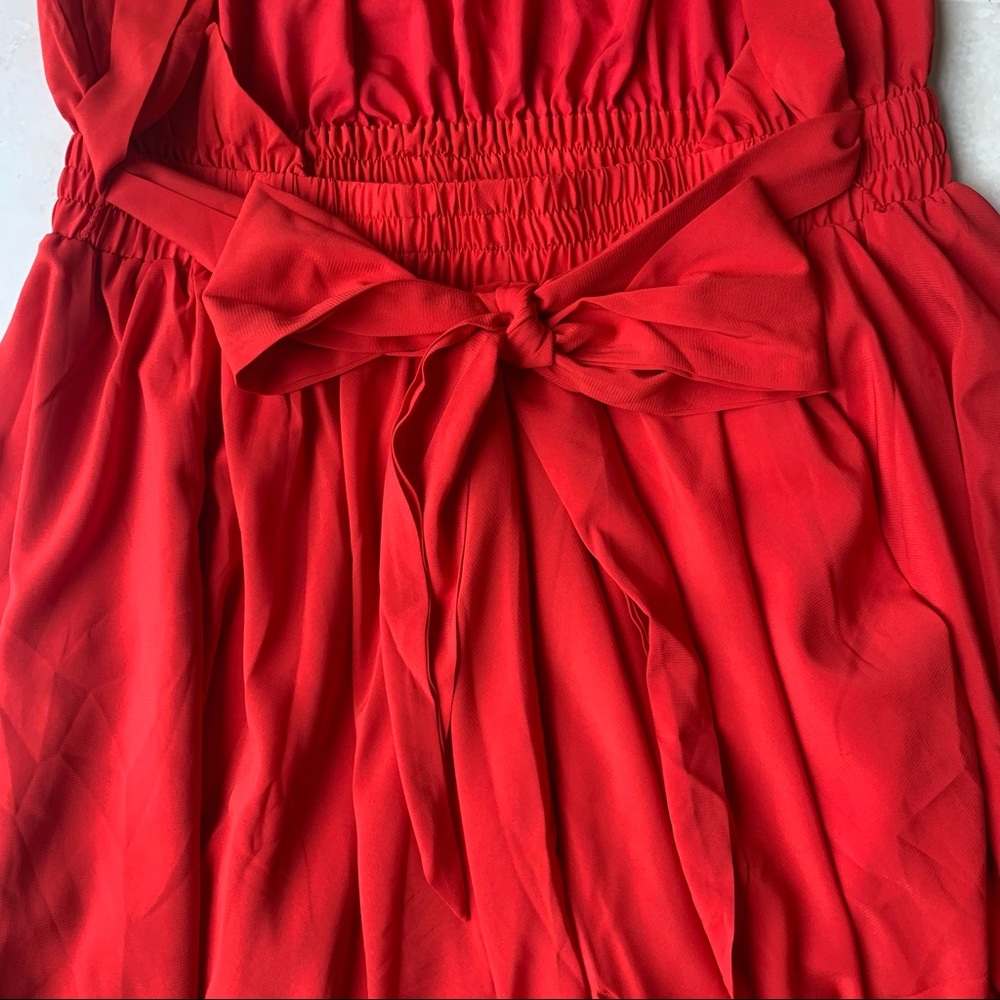 • NEW! Deep V Tie Back Mini Dress • - Picture 12 of 16